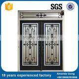 Top Quality Newest Wood Main Door With Wrought Iron Grill Design thumbnail-5