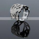 Latest Design Party Dress Cubic Zirconia Chunky Big Size Women Gold Wedding Ring thumbnail-5