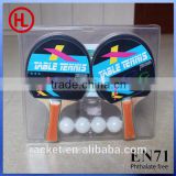 promotional desktop poplar wooden ping pong table tennis racket set with 3 table tennis balls wholesale