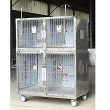 Pet Hospital Boarding Cage for Cats and Dogs, Made of Stainless Steel.