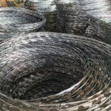 Anti Climbing Fencing Border Barrier With Galvanized Concertina Razor Barbed Wire thumbnail-2