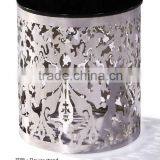 Hollow Stainless Steel Round Side Table thumbnail-1