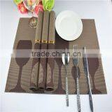 Dark Brown Coffee Color Wine Cup Background Picture Placemat45*30cm for Table Decoration thumbnail-1