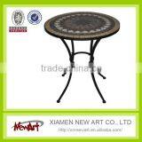 Metal Mosaic Garden Outdoor Furniture Patio Furniture Set 1 Pcs Table +2 Pcs Chairs thumbnail-2