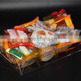 Customized Fashion and Simple White Plastic Serving Tray for Candy