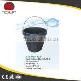 Recycled Rubber Pail With Lip,black Construction Bucket