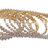 Indian Beautiful American Diamontic Gold Plated Bangle/ Bracelets Set thumbnail-2
