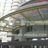 Curved Tempered Glass Stainless Steel Canopy