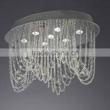 Modern Crystal Ceiling Lamp Luxury Decoration Ceiling Lamp for Living and Dining GU10 Bulbs Oval Lighting