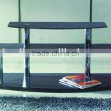 Modern Design Glass and Metal Tube TV Stand thumbnail-1