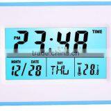 Natural Sound Digital Calendar Clock With Colorful Back Light