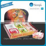 OEM customizable collectable accessory square colorful of all kinds of feature glass ashtray sets