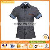 Guangdong Cheap Clothing Short Sleeve Twill Pant Shirt New Style thumbnail-4