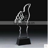 Thumb Shape Crystal Trophy Award