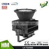 5 Years Warranty, UL Approved #481383, Gymnasium Lights, Meanwell Driver, Copper Heatpipe, 500W LED High Mast Light thumbnail-6