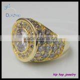 hip hop jewelry latest gold micro ring with diamond designs for men