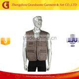 Hot Sale OEM Custom-made Multi Pocket Men Fishing Vest thumbnail-1