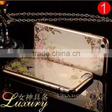 2016 new Ultra thin transparent case electroplating color with diamond soft tpu case mobile cover for iphone 6 6s 6 plus 6s plus