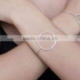 925 Sterling Silver Newest Fashion Silver Circle Chain Bracelet thumbnail-1