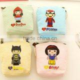 New Design Striped Printing Canvas Coin Purse With Low Price thumbnail-1