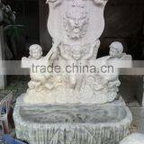 Stone Lion Head Fountain Hand Carved Marble Stone Sculpture for Garden Home From Vietnam
