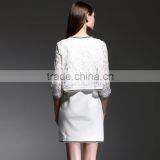 2015 Latest European Style Elegant Black Lace Long Sleeve Overlay Evening Dress thumbnail-3