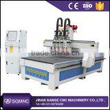 1325 Multi Head 3D CNC Router/Heavy Duty Cutting Machine for Solidwood,MDF,aluminum,alucobond,PVC,Plastic,foam,stone