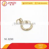 Ring shaped zinc alloy zipper head in gold color