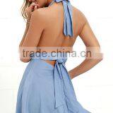 Ladies Design Dresses With Picture Backless Halter New Fashion Ladies Dress thumbnail-4