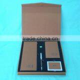 Gift Set Including Wallet,metal Name Card Holder,pen,bin in PU Gift Box for VIP thumbnail-1