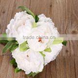 High Quality Silk Flower Artificial Peony Flowers Fake Leaf Wedding Home Party Decoration Bouquet thumbnail-5