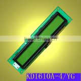 16x1 character yellow green LCD module with ST7066