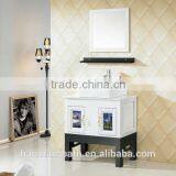 HM-073(ABS)Modern Design Wall-Mounted Bathroom Single Sink Vanity Cabinet Furniture w Sink Top & Mirror thumbnail-1