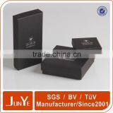 custom matte logo printed black paper jewelry box