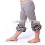 Chevron Petti Brown Shorts Hemline Ruffle 100% Baby Girls Cotton Summer Shorts thumbnail-4