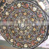 Pietra Dura Marble Inlay Table Top , Marble Dining Table Tops