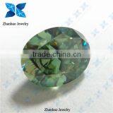 Green Oval Synthetic Moissanite Stones