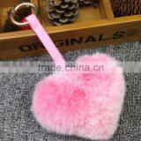 Wholesale for Handbag Heart Rabbit Fur Keychains thumbnail-4