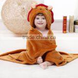 Embroidery Bear Baby Soft Thick Coral Fleece Baby Blanket thumbnail-1