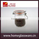 Wholesale 500ml Clear Flip Lid Food Storage Jar With Swing Top thumbnail-4