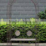 Antique Brown Garden Bench With Arbour thumbnail-4