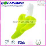 BPA Free Banana Silicone Teether Toothbrush thumbnail-1