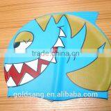 Funny Cartoon Fish and Wave Design Silicone Children Swimming Cap thumbnail-4