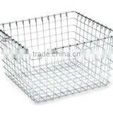 Medium Metal Storage Basket, Chrome thumbnail-1
