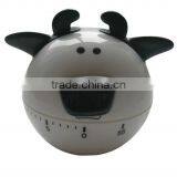 Plastic Cow Shape Desk Kitchen Timer/mechanical Timer