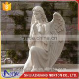 Stone church life size kneeling girl angel sculptures NTMS-R082Y