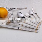 high quality stainless steel flatware with golden