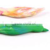 New Design Tie-dyed Bird Shaped 2 Color Crayon, 2 pk Multi-colored Bird Wax Crayon, Novelty Mix Color Bird Shaped Crayon Set thumbnail-3