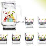 1500ml 1400ml Halloween Christmas Fruit Color Printing Jug Set and Water Pitcher Water Glass Jug Set Drinking Glass Jug thumbnail-1