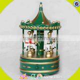 Wholesale Baby Wooden Toy Carousel Music Box Christmas Gift Kids Wooden Toy Carousel Music Box W07B009C thumbnail-2